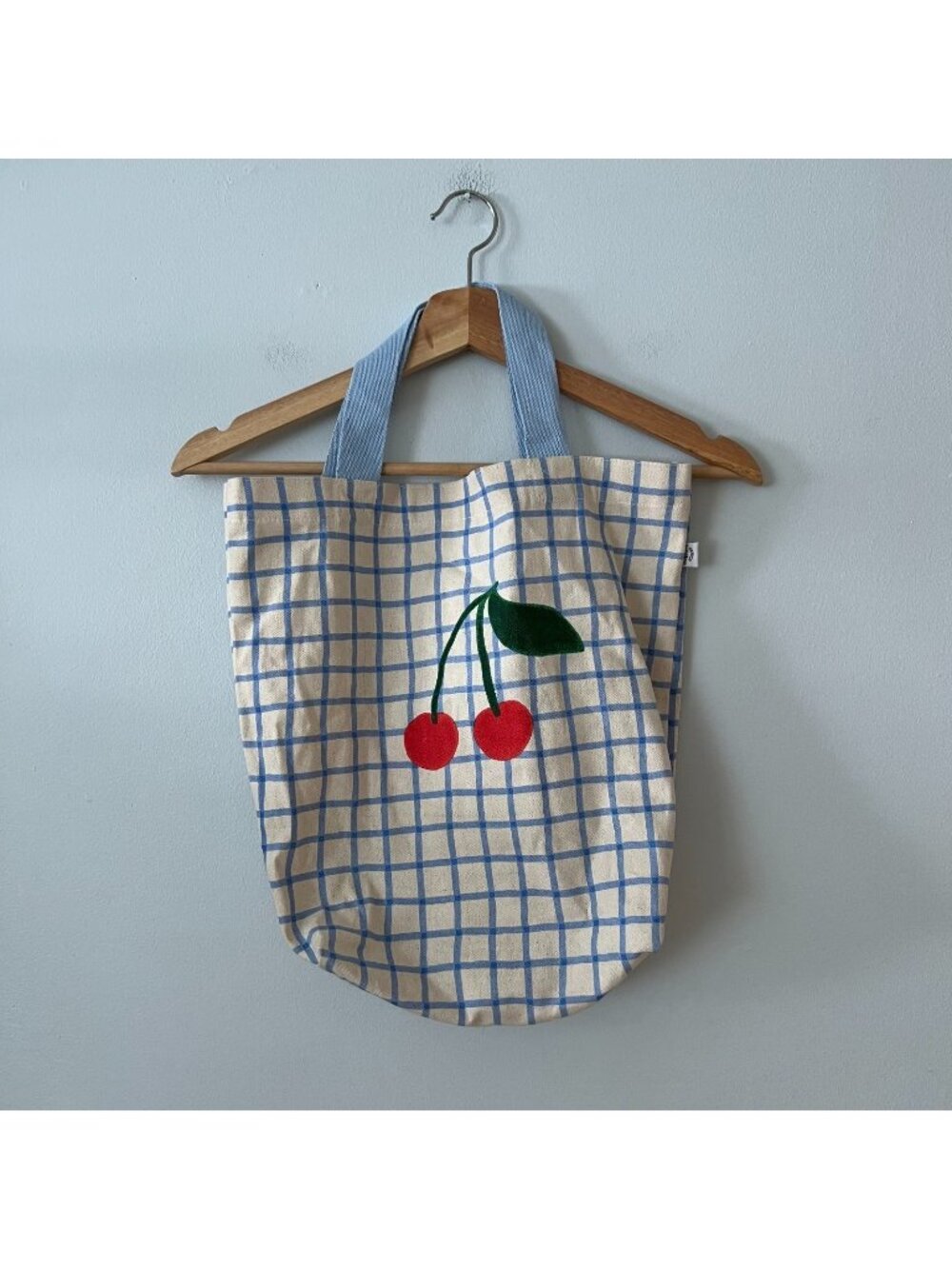 NWT Danica Jubilee Pocket Tote Bag Cherry Grid 100% Cotton